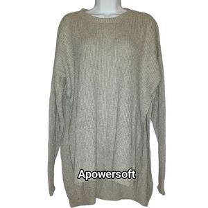 Women's Gray Crew Neck Sweater